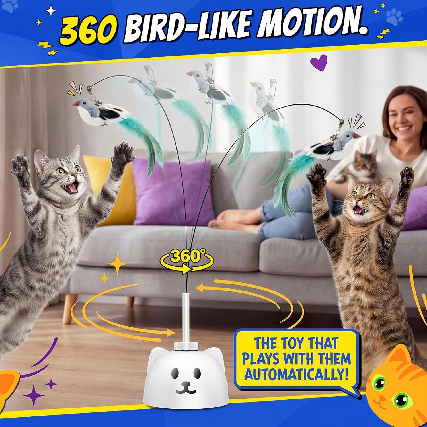 Kizuna Play - Automatic Flying Bird Cat Toy