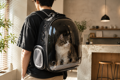 Kizuna Living Clear Bubble Pet Carrier Backpack for Cats & Small Dogs