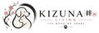 Kizuna Living — a dog and cat within an ensō ring with cherry blossoms